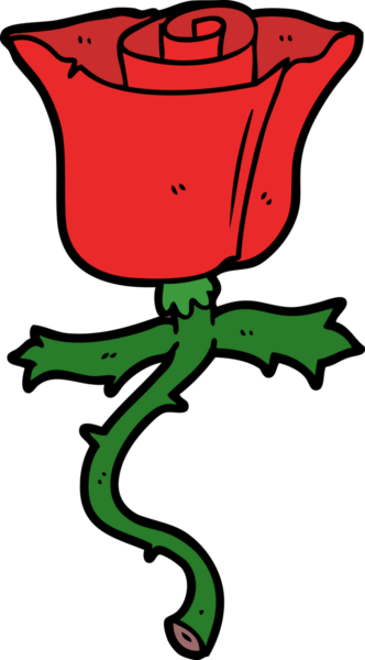 Bir insan tarafından çizilmiş dikenli güller.