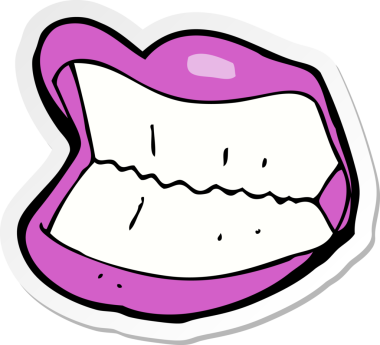 Bir insan tarafından çizilmiş sırıtan bir çizgi filmin çıkartması.