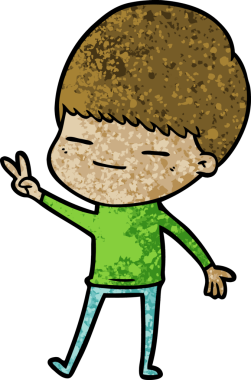 Bir insan tarafından çizilmiş kendini beğenmiş bir çocuk.