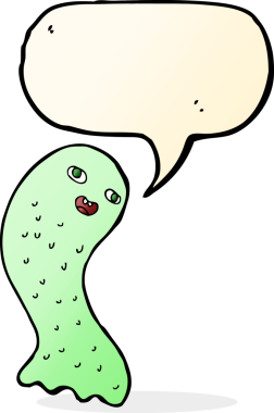 Bir insan tarafından çizilmiş komik bir çizgi film hayaleti.