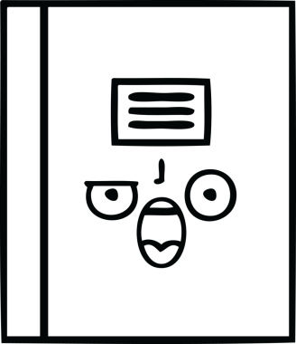 Bir insan tarafından çizilmiş bir defterin çizgi çizimi