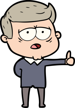 Bir insan tarafından çizilmiş yorgun bir adam.