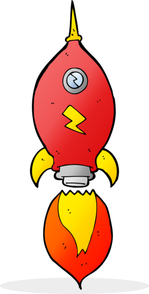 Bir insan tarafından çizilmiş çizgi film uzay gemisi.