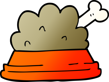 bir insan tarafından çizilmiş karikatür hayvan yiyeceği.