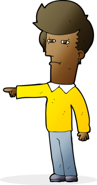 Çizgi filmci bir insan tarafından çizilmiş.