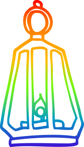 gökkuşağı gradyan çizgi çizimi bir insan tarafından çizilmiş bir çizgi lamba