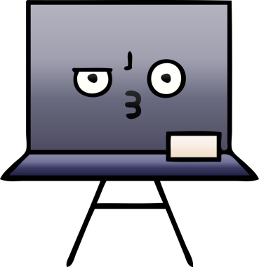 Bir insan tarafından çizilmiş bir karatahtanın gölgelenmiş gradyanı