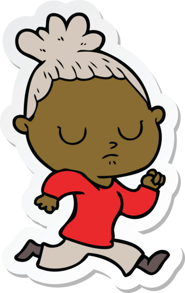 Bir insan tarafından çizilmiş bir karikatür çıkartması.