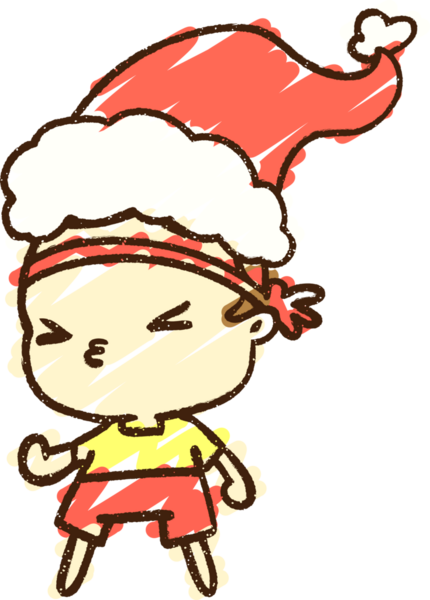Bir insan tarafından çizilmiş Noel Çocuk Tebeşiri
