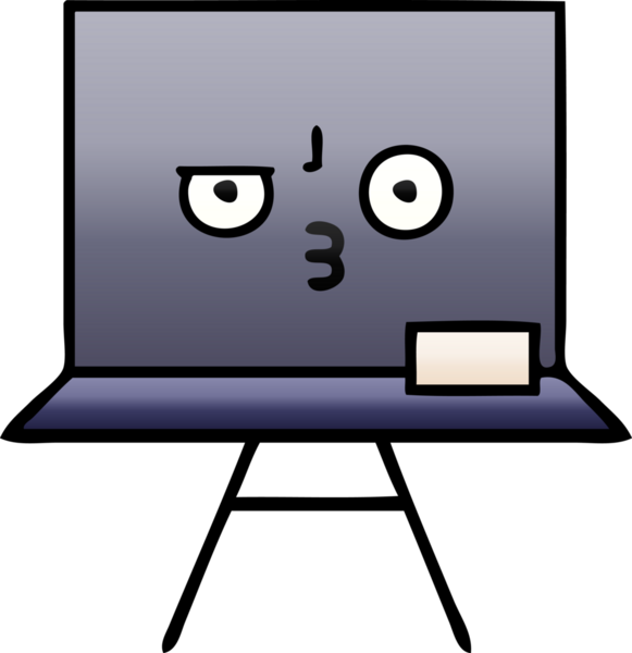 Bir insan tarafından çizilmiş bir karatahtanın gölgelenmiş gradyanı