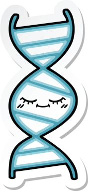 Bir insan tarafından çizilmiş şirin bir DNA ipliğinin çıkartması.