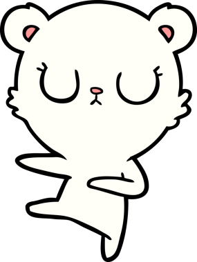 Bir insan tarafından çizilmiş kutup ayısı karikatürü