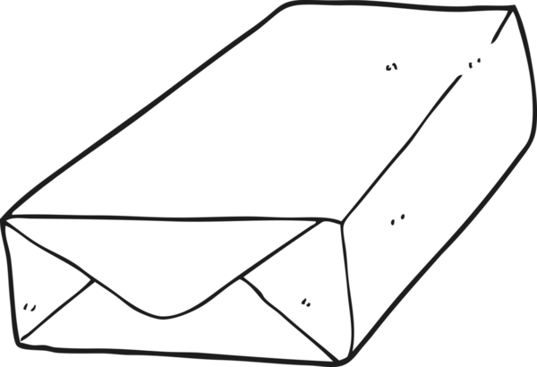 Bir insan tarafından çizilmiş siyah beyaz ofis kağıdı paketi.