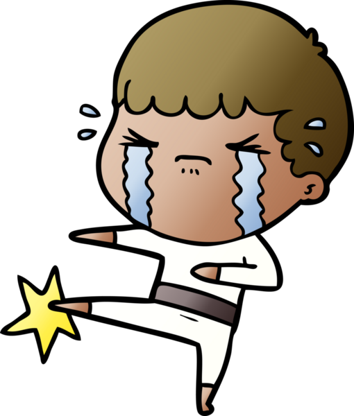 Bir insan tarafından çizilmiş ağlayan çizgi film adamı.