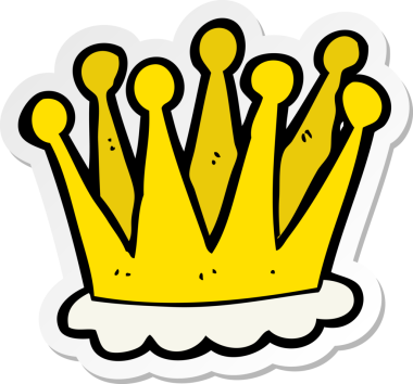 Bir insan tarafından çizilmiş bir karikatür tacı.