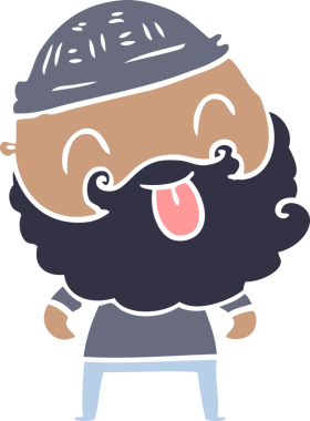 Bir insan tarafından çizilmiş sakallı bir adam.