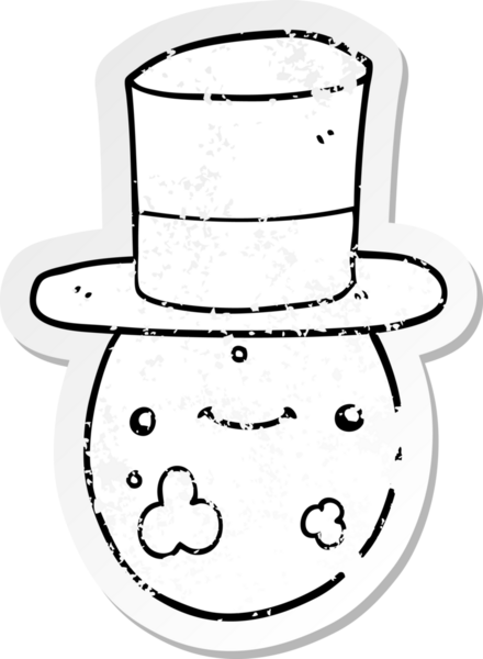 Bir insan tarafından çizilmiş havalı bir karikatür çıkartması.