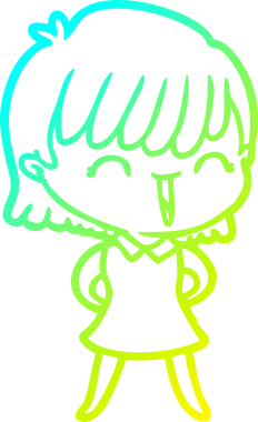 Bir insan tarafından çizilmiş bir karikatür kadın çizimi.