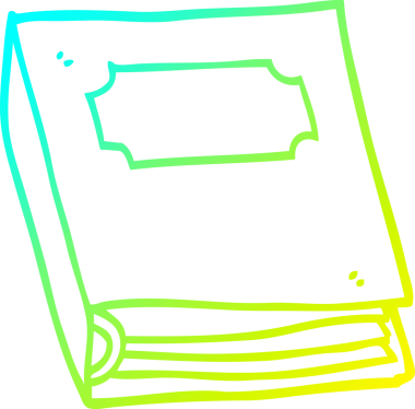 Bir insan tarafından çizilmiş bir çizgi filmin soğuk gradyan çizimi