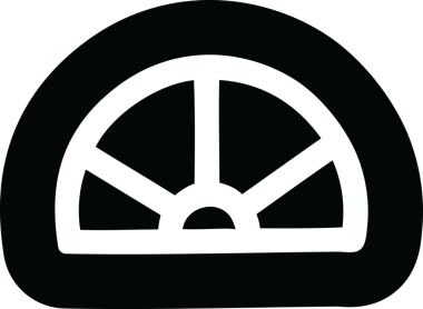 Bir insan tarafından çizilen açıölçer matematik ekipmanı simgesi