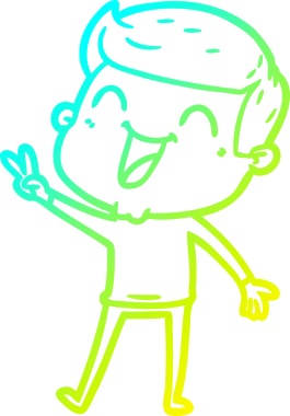 Bir insan tarafından çizilmiş bir çizgi film karakterinin soğuk çizgi çizimi.