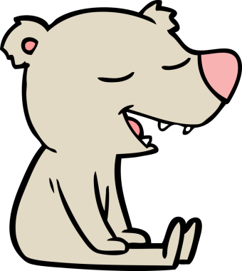 Bir insan tarafından çizilmiş çizgi film ayısı.