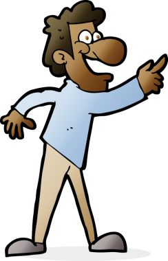 Çizgi filmdeki adam bir insan tarafından çizilmiş.