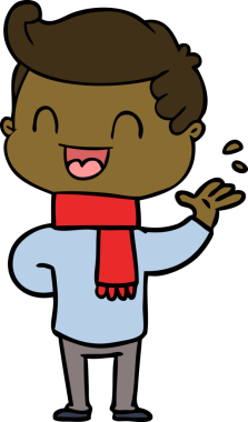 Bir insan tarafından çizilmiş mutlu bir adam.