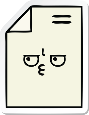 Bir insan tarafından çizilmiş şirin bir kağıt parçası.