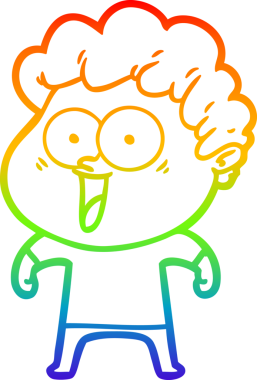 Bir insan tarafından çizilmiş mutlu bir adamın çizgi çizimi.