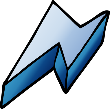 Bir insan tarafından çizilmiş karalama dekoratif yıldırım