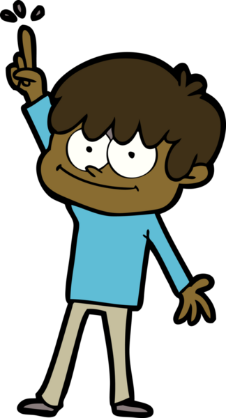 Bir insan tarafından çizilmiş mutlu çizgi film adamı.