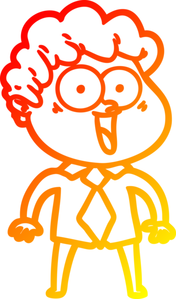 Bir insan tarafından çizilmiş mutlu bir adamın çizgi çizimi.