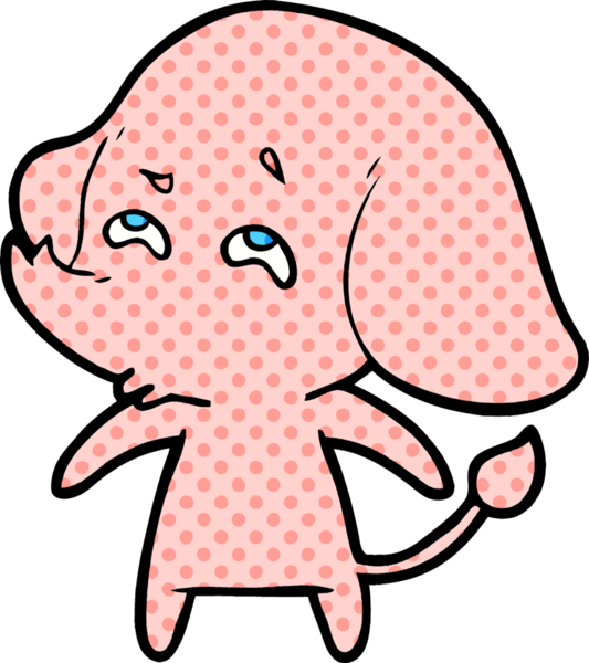 Bir insan tarafından çizilmiş karikatür fili