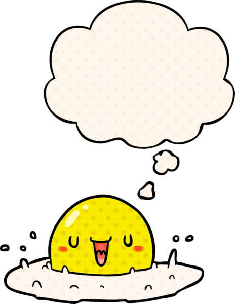 Çizgi roman tarzında bir insan tarafından çizilmiş karikatür sahanda yumurta.