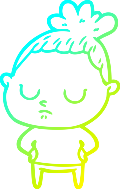 Bir insan tarafından çizilmiş soğuk bir çizgi film çizimi.