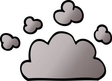 Bir insan tarafından çizilmiş karalama hava bulutu.