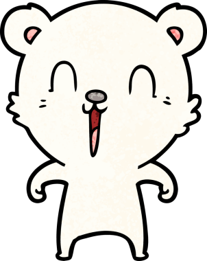 Bir insan tarafından çizilmiş kutup ayısı karikatürü