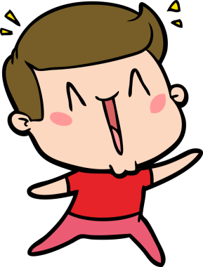 Bir insan tarafından çizilmiş mutlu bir adam.