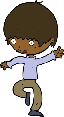 Bir insan tarafından çizilmiş panikleyen bir karikatür.