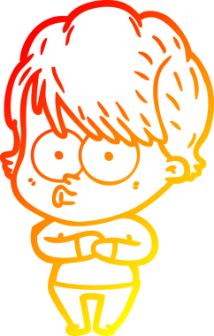 Bir insan tarafından çizilmiş bir karikatür kadın çizimi