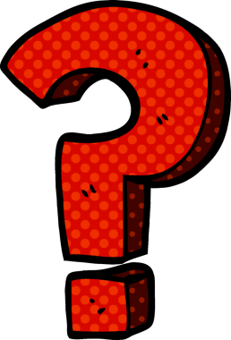 bir insan tarafından çizilmiş karalama soru işareti