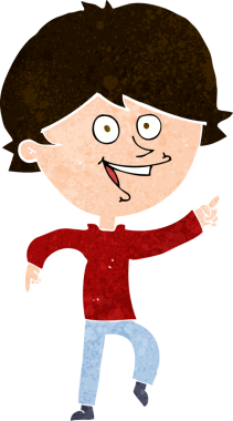 Bir insan tarafından çizilmiş mutlu bir çizgi film.