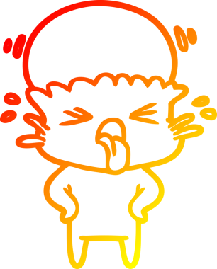 Bir insan tarafından çizilmiş garip bir uzaylı çizgi film çizimi.