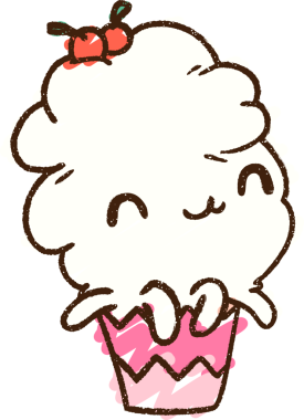 Bir insan tarafından çizilmiş Sevimli Kek Tebeşiri