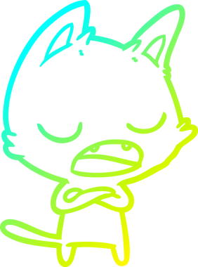 Bir insan tarafından çizilmiş soğuk gradyan çizgi film.