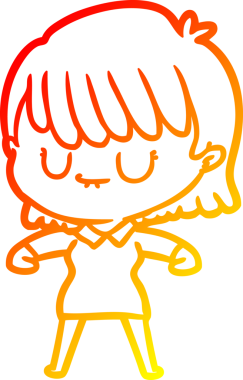 Bir insan tarafından çizilmiş bir karikatür kadın çizimi