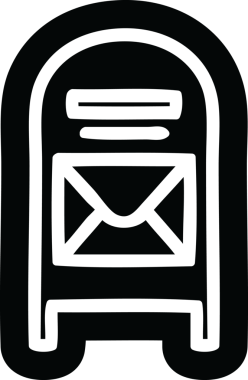 Bir insan tarafından çizilmiş posta kutusu simgesi