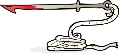 Bir insan tarafından çizilmiş karikatür zıpkını