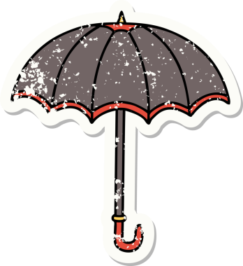 Bir insan tarafından çizilmiş geleneksel bir şemsiye stili dövmesi var.